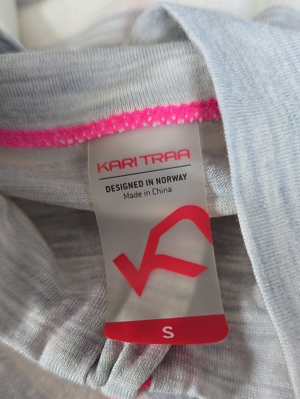 🐑Kari Traa 100% Wool Quarter Zip Base Layer Top Size S - Picture 16 of 16